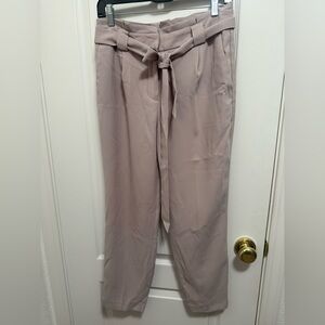 Express Women's Tie-Waist Trousers in Light Pink